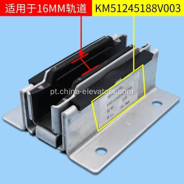 KM51245188V003 SLG21 Sapata Guia 16mm para Elevadores KONE